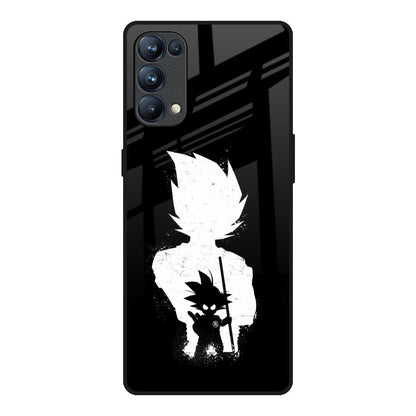 Monochrome Goku Oppo Reno5 Pro Glass Back Cover Online