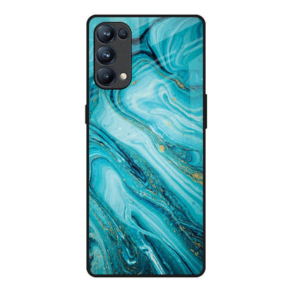 Ocean Marble Oppo Reno5 Pro Glass Back Cover Online