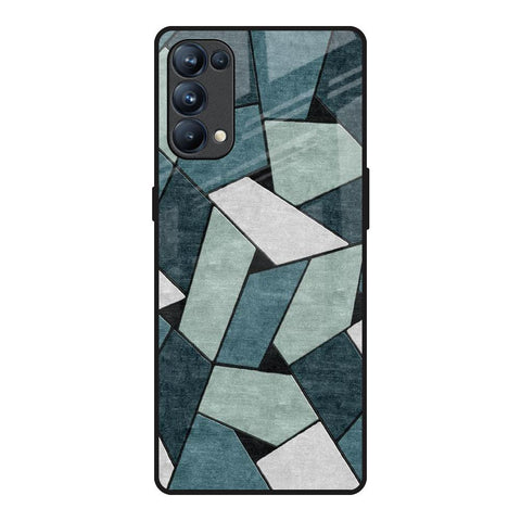 Abstact Tiles Oppo Reno5 Pro Glass Back Cover Online