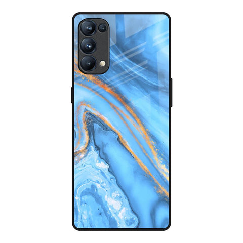 Vibrant Blue Marble Oppo Reno5 Pro Glass Back Cover Online