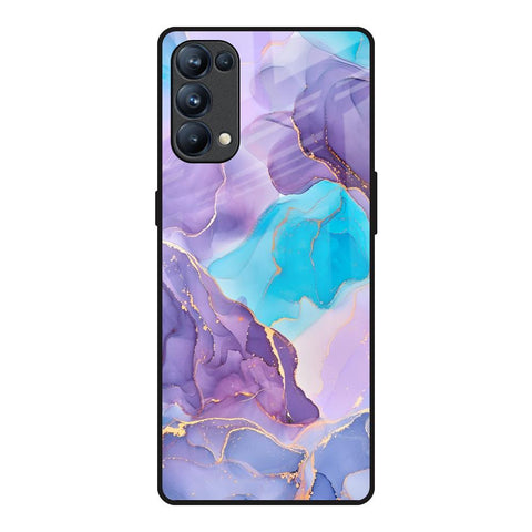 Alcohol ink Marble Oppo Reno5 Pro Glass Back Cover Online