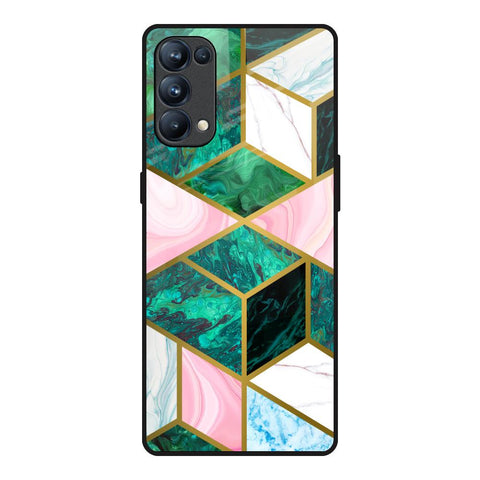 Seamless Green Marble Oppo Reno5 Pro Glass Back Cover Online