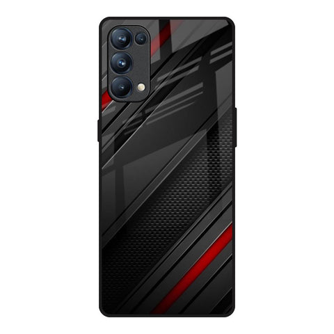 Modern Abstract Oppo Reno5 Pro Glass Back Cover Online