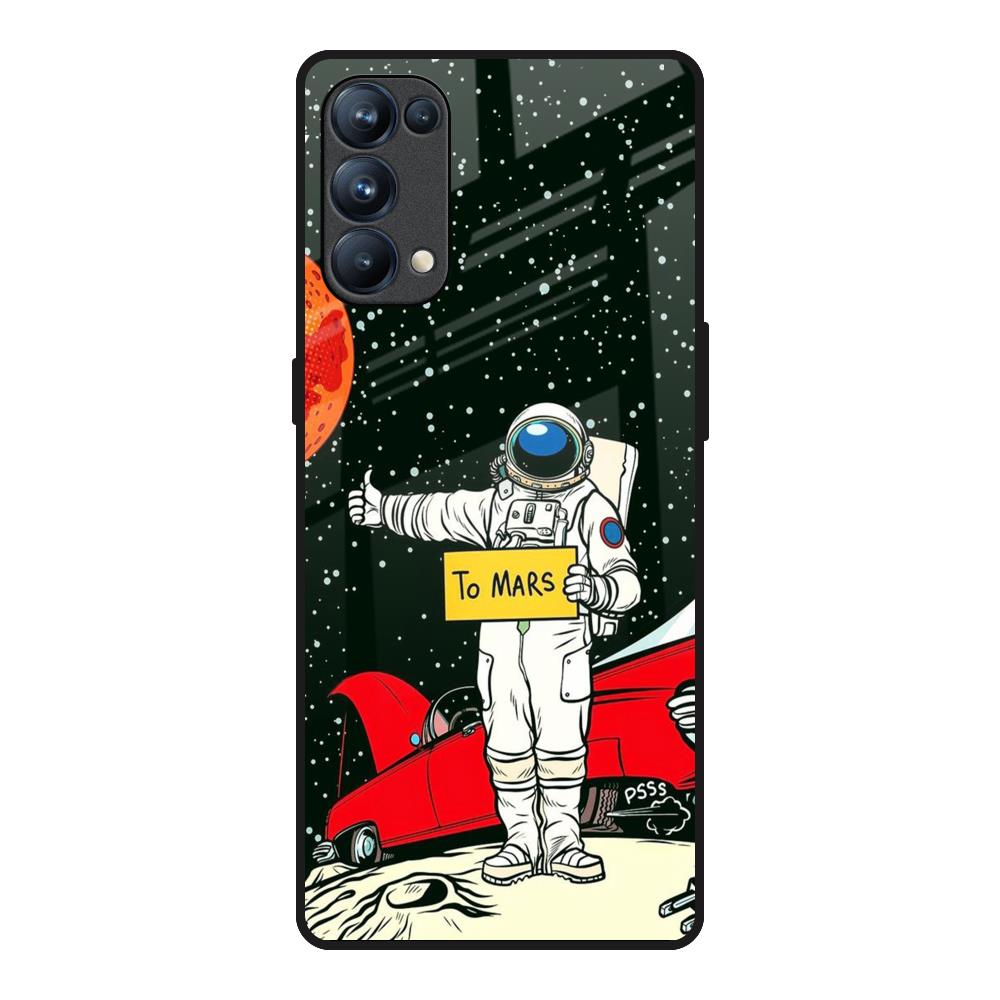 Astronaut on Mars Oppo Reno5 Pro Glass Back Cover Online