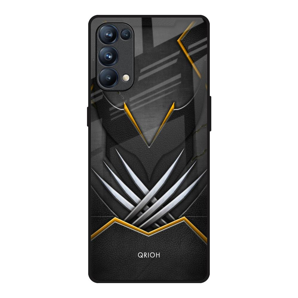 Black Warrior Oppo Reno5 Pro Glass Back Cover Online