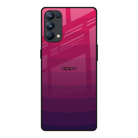 Wavy Pink Pattern Oppo Reno5 Pro Glass Back Cover Online