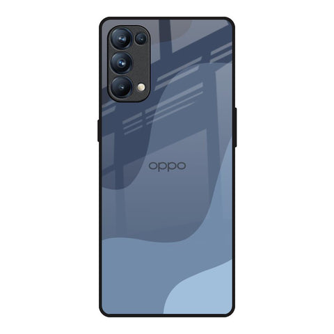 Navy Blue Ombre Oppo Reno5 Pro Glass Back Cover Online