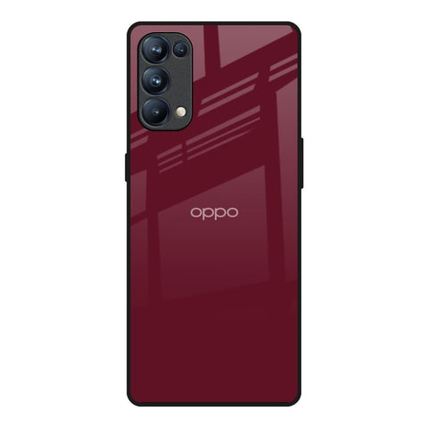 Classic Burgundy Oppo Reno5 Pro Glass Back Cover Online