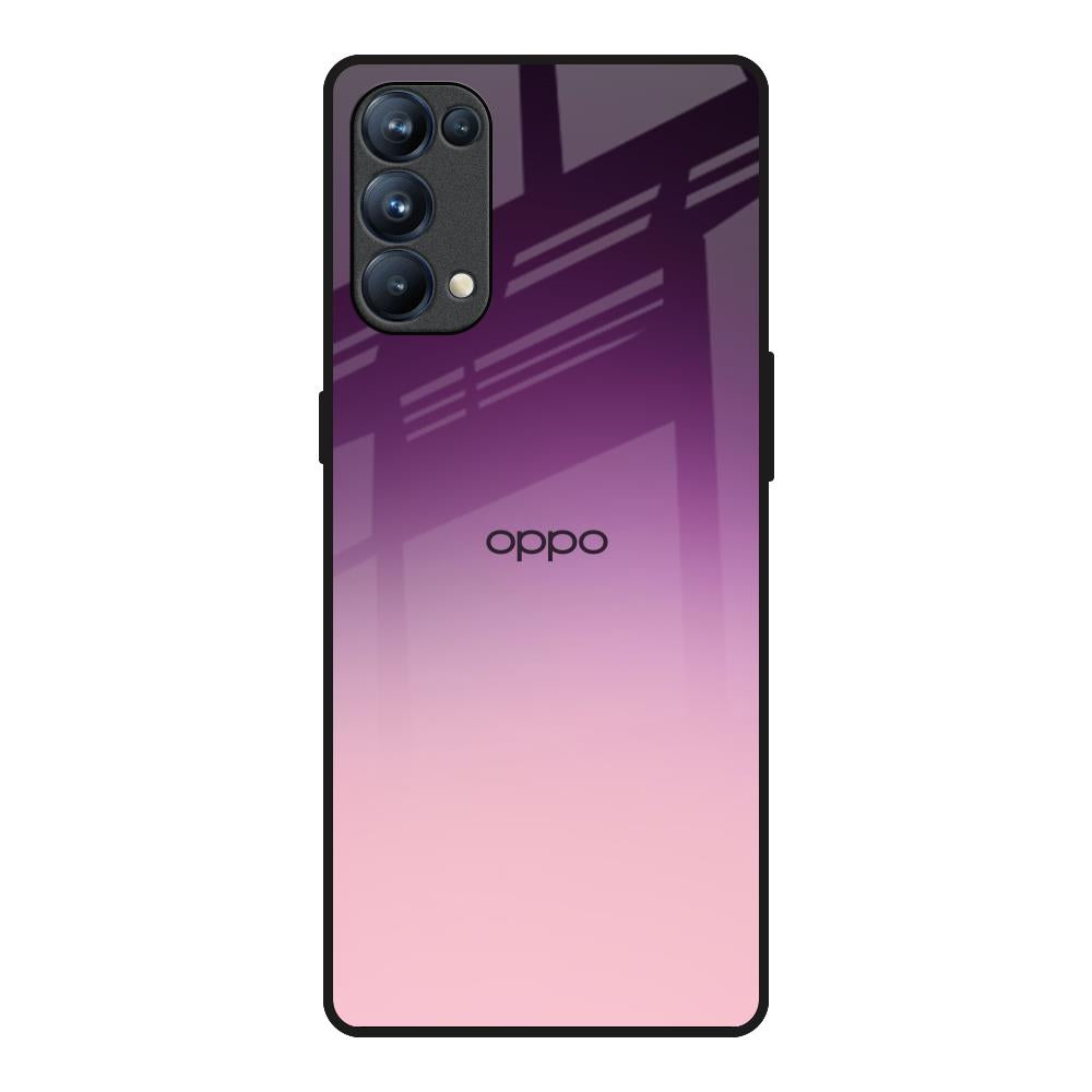 Purple Gradient Oppo Reno5 Pro Glass Back Cover Online