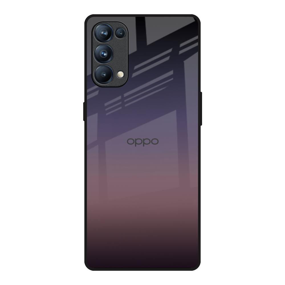 Grey Ombre Oppo Reno5 Pro Glass Back Cover Online