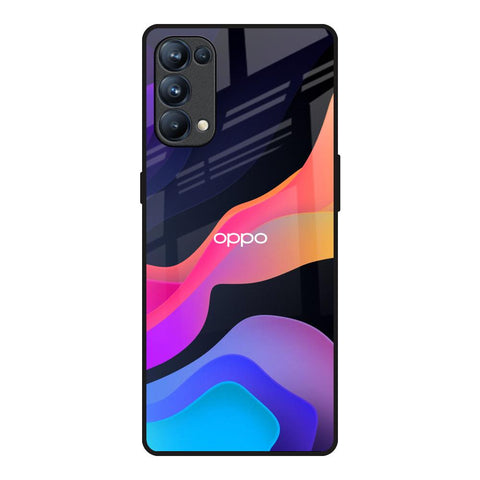 Colorful Fluid Oppo Reno5 Pro Glass Back Cover Online