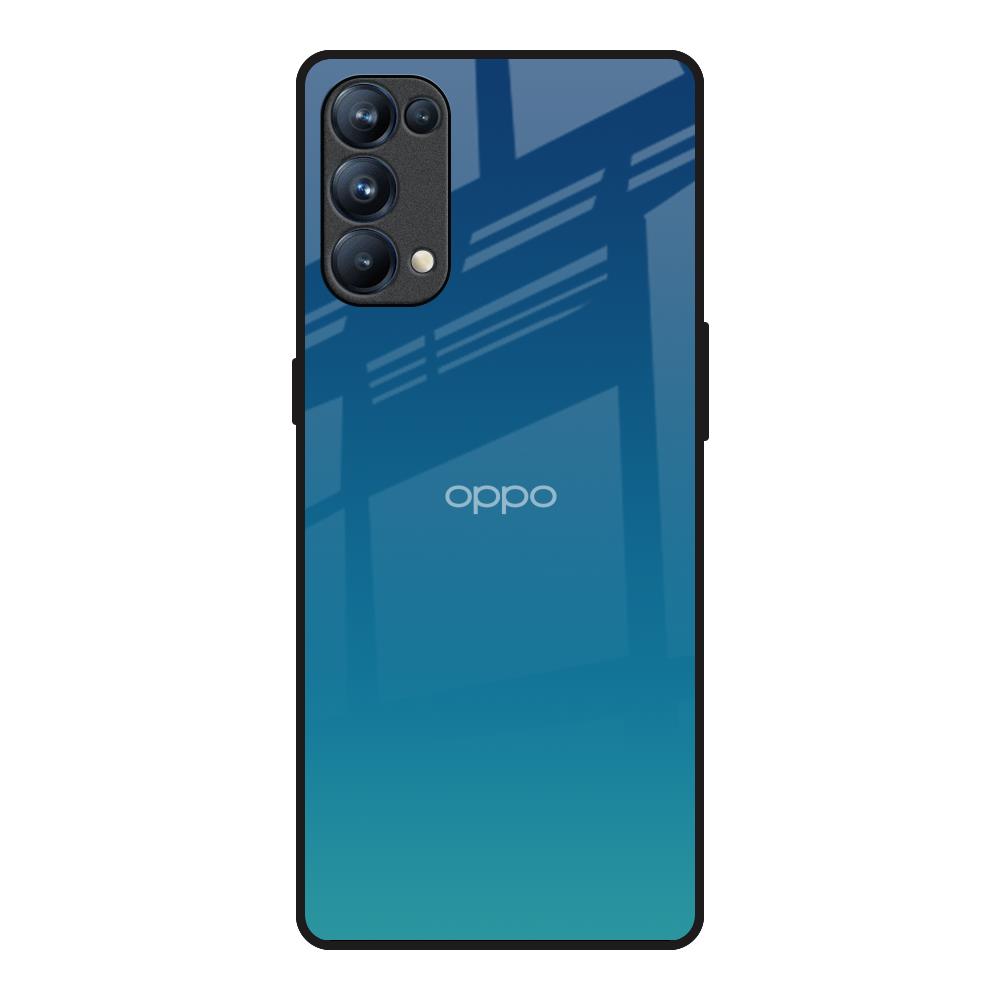 Celestial Blue Oppo Reno5 Pro Glass Back Cover Online