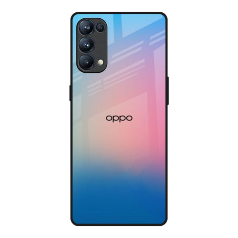 Blue & Pink Ombre Oppo Reno5 Pro Glass Back Cover Online