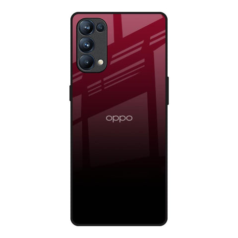 Wine Red Oppo Reno5 Pro Glass Back Cover Online