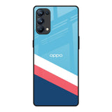 Pink & White Stripes Oppo Reno5 Pro Glass Back Cover Online