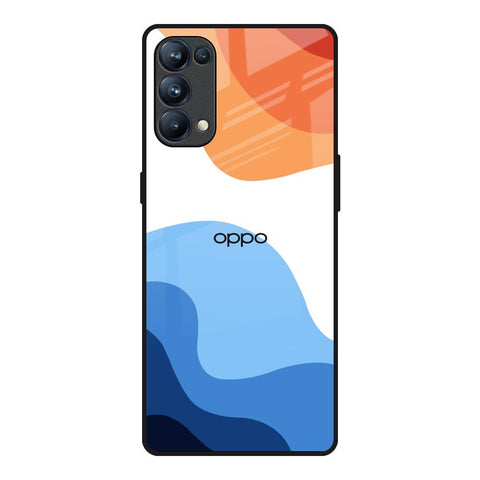 Wavy Color Pattern Oppo Reno5 Pro Glass Back Cover Online