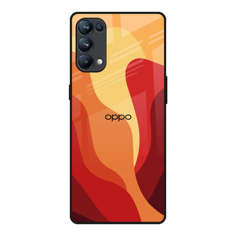 Magma Color Pattern Oppo Reno5 Pro Glass Back Cover Online