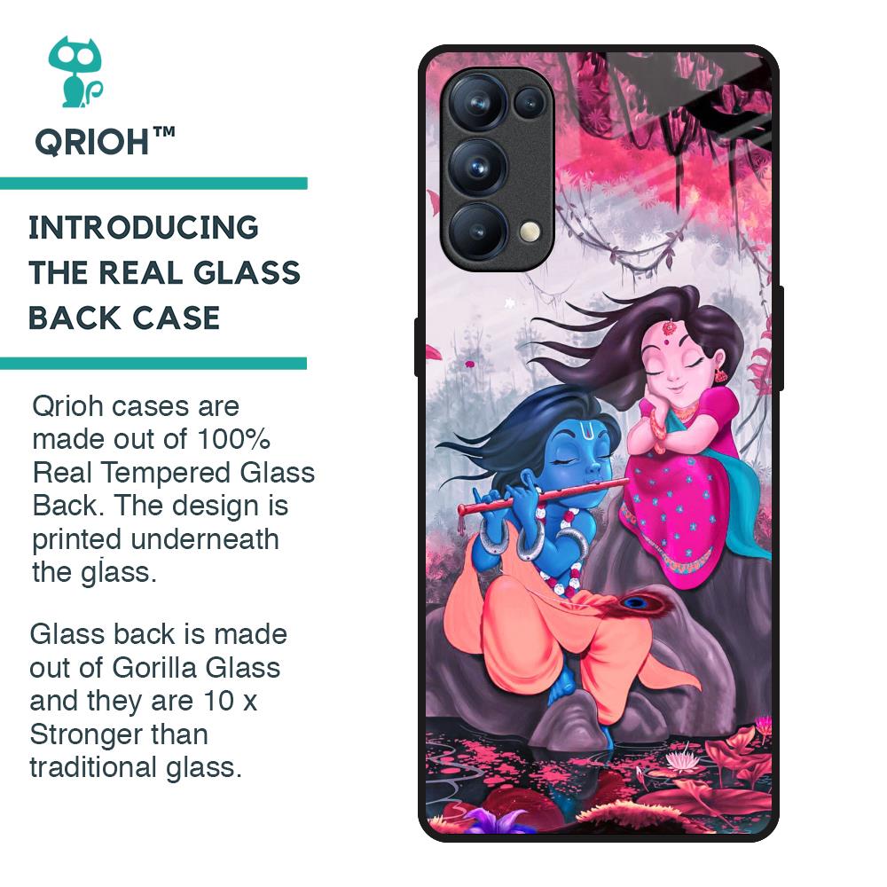 Radha Krishna Art Glass Case for Oppo Reno5 Pro