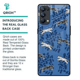 Blue Cheetah Glass Case for Oppo Reno5 Pro