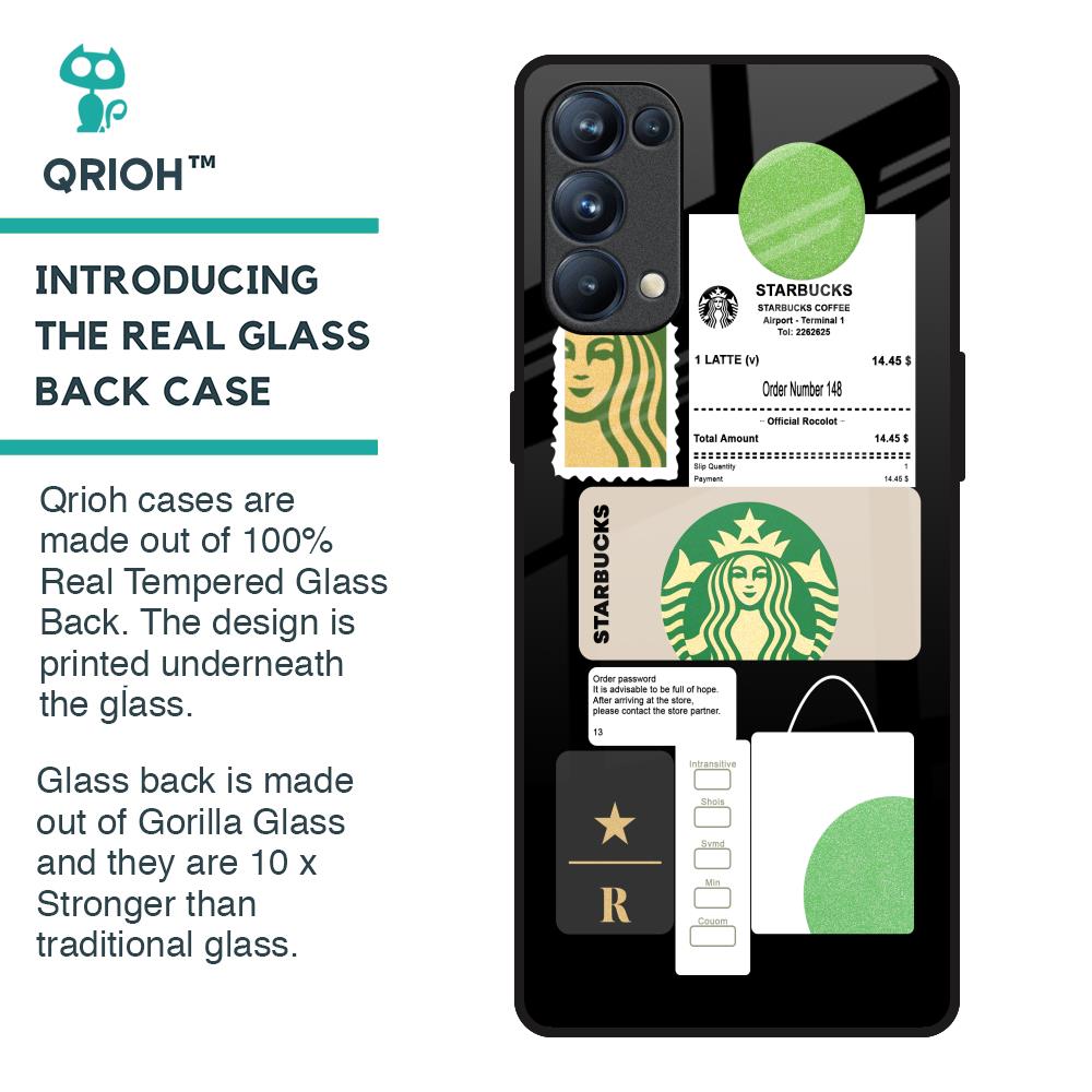 Coffee Latte Glass Case for Oppo Reno5 Pro