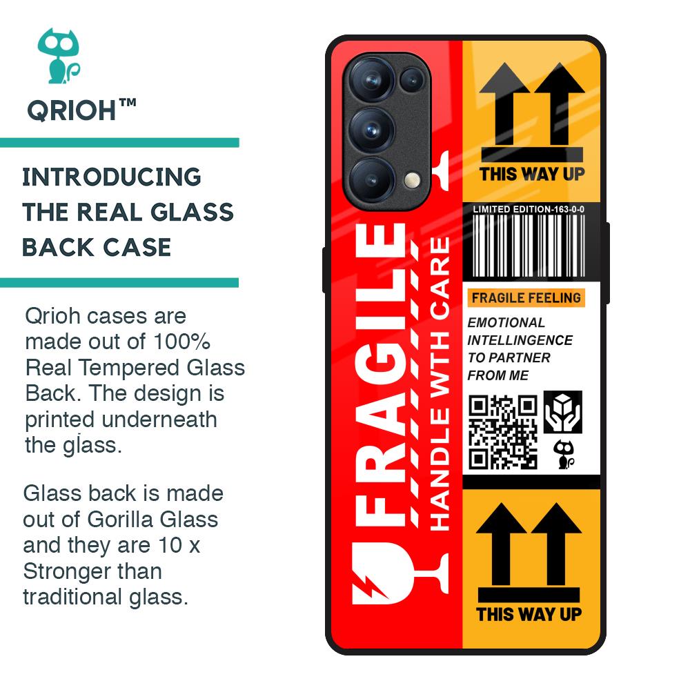 Handle With Care Glass Case for Oppo Reno5 Pro