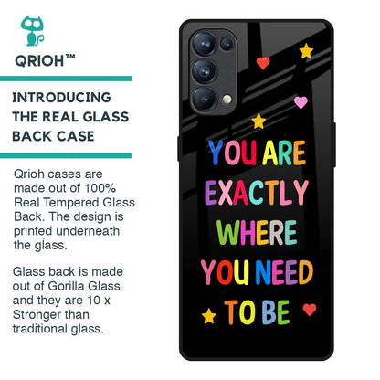 Magical Words Glass Case for Oppo Reno5 Pro