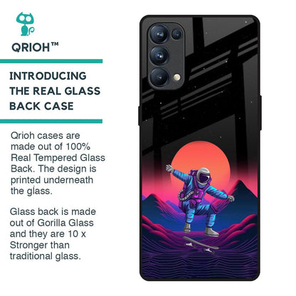 Retro Astronaut Glass Case for Oppo Reno5 Pro