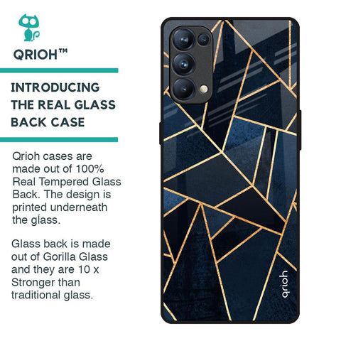 Abstract Tiles Glass Case for Oppo Reno5 Pro