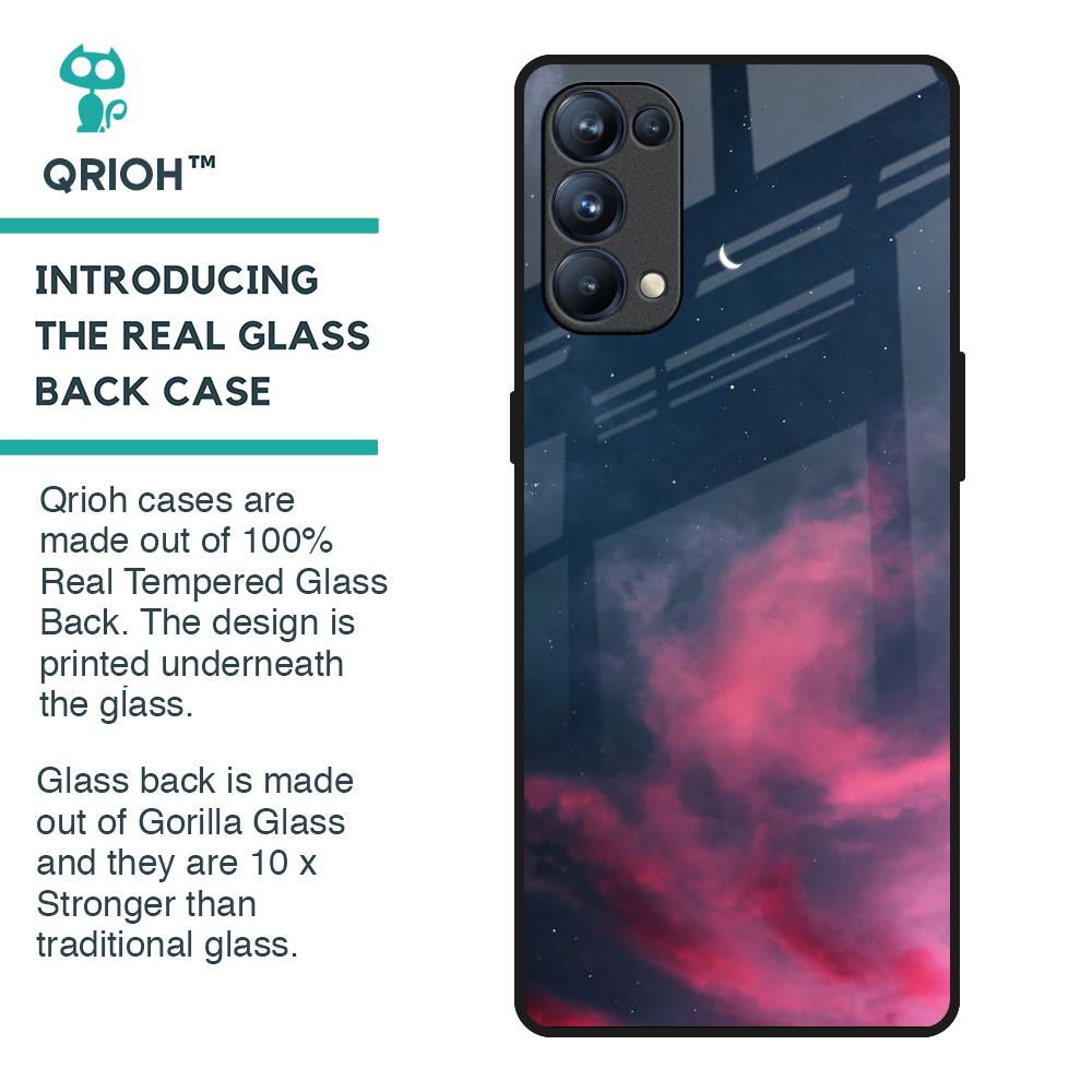 Moon Night Glass Case For Oppo Reno5 Pro