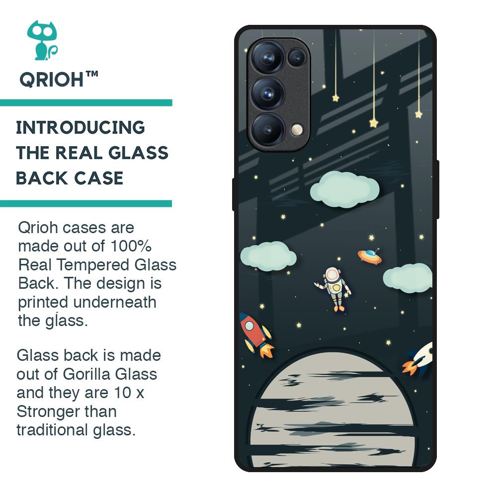Astronaut Dream Glass Case For Oppo Reno5 Pro