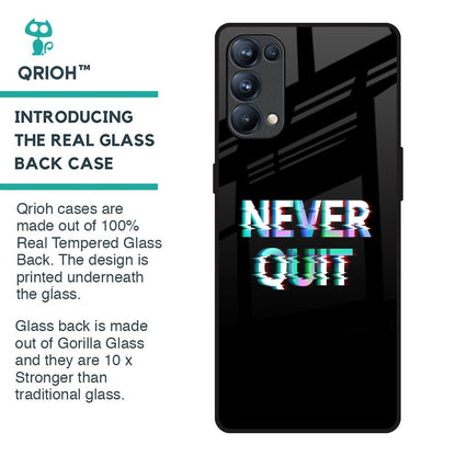 Never Quit Glass Case For Oppo Reno5 Pro
