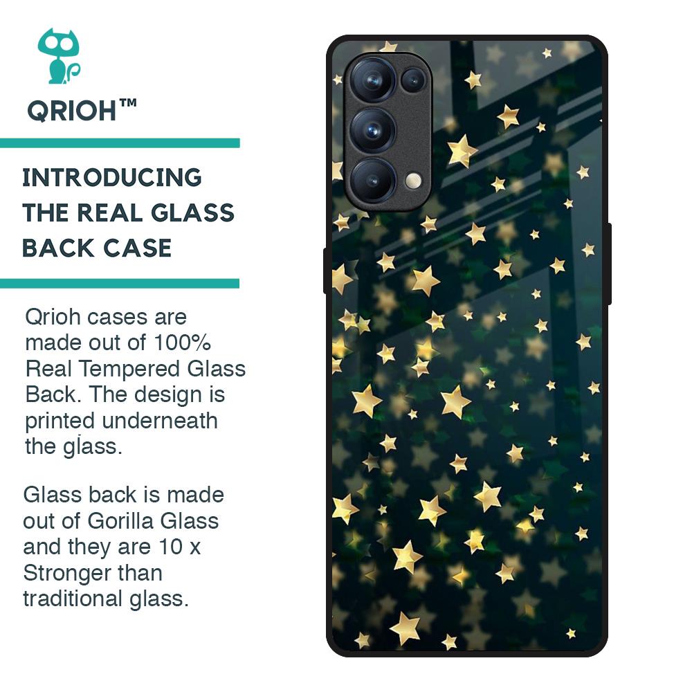 Dazzling Stars Glass Case For Oppo Reno5 Pro
