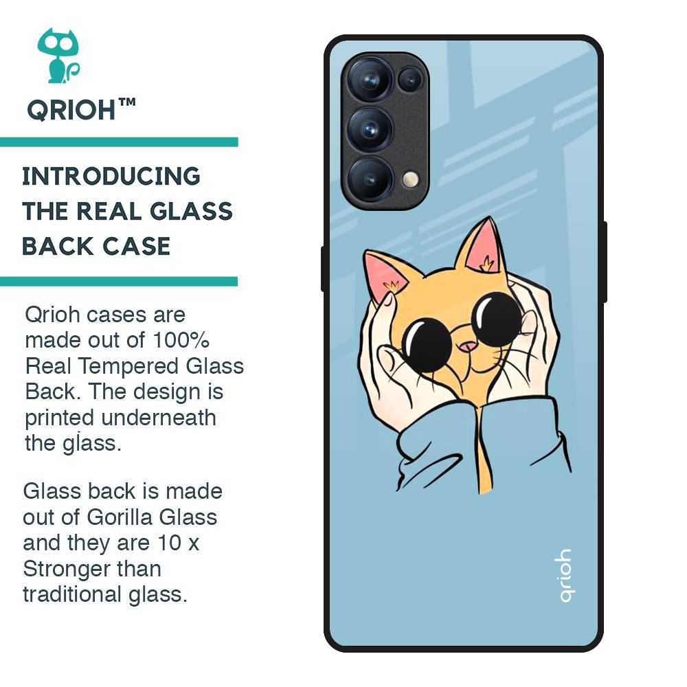 Adorable Cute Kitty Glass Case For Oppo Reno5 Pro