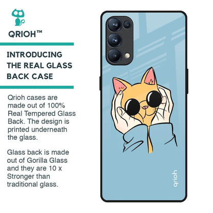 Adorable Cute Kitty Glass Case For Oppo Reno5 Pro
