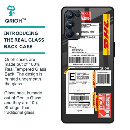 Cool Barcode Label Glass Case For Oppo Reno5 Pro