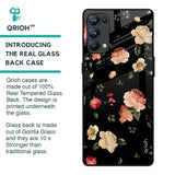 Black Spring Floral Glass Case for Oppo Reno5 Pro