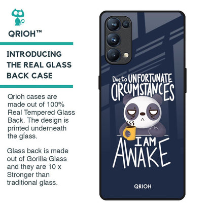 Struggling Panda Glass Case for Oppo Reno5 Pro