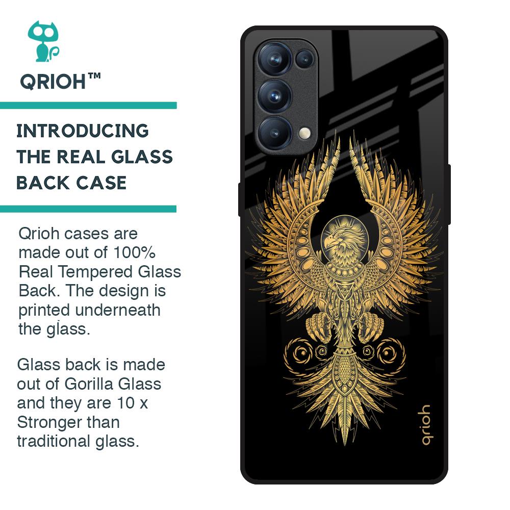 Mythical Phoenix Art Glass Case for Oppo Reno5 Pro