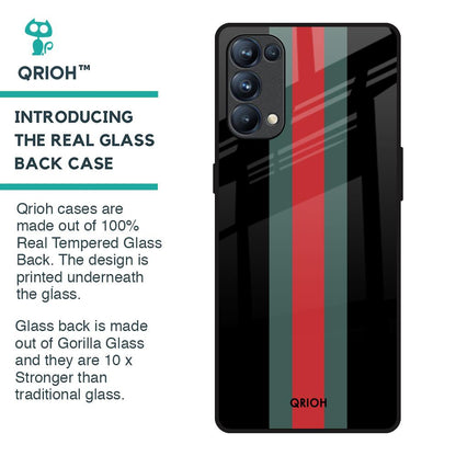 Vertical Stripes Glass Case for Oppo Reno5 Pro