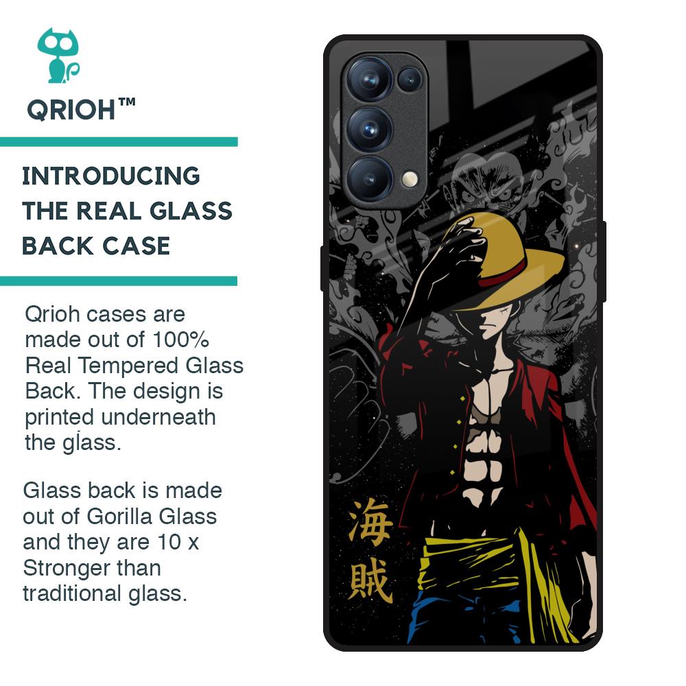 Dark Luffy Glass Case for Oppo Reno5 Pro