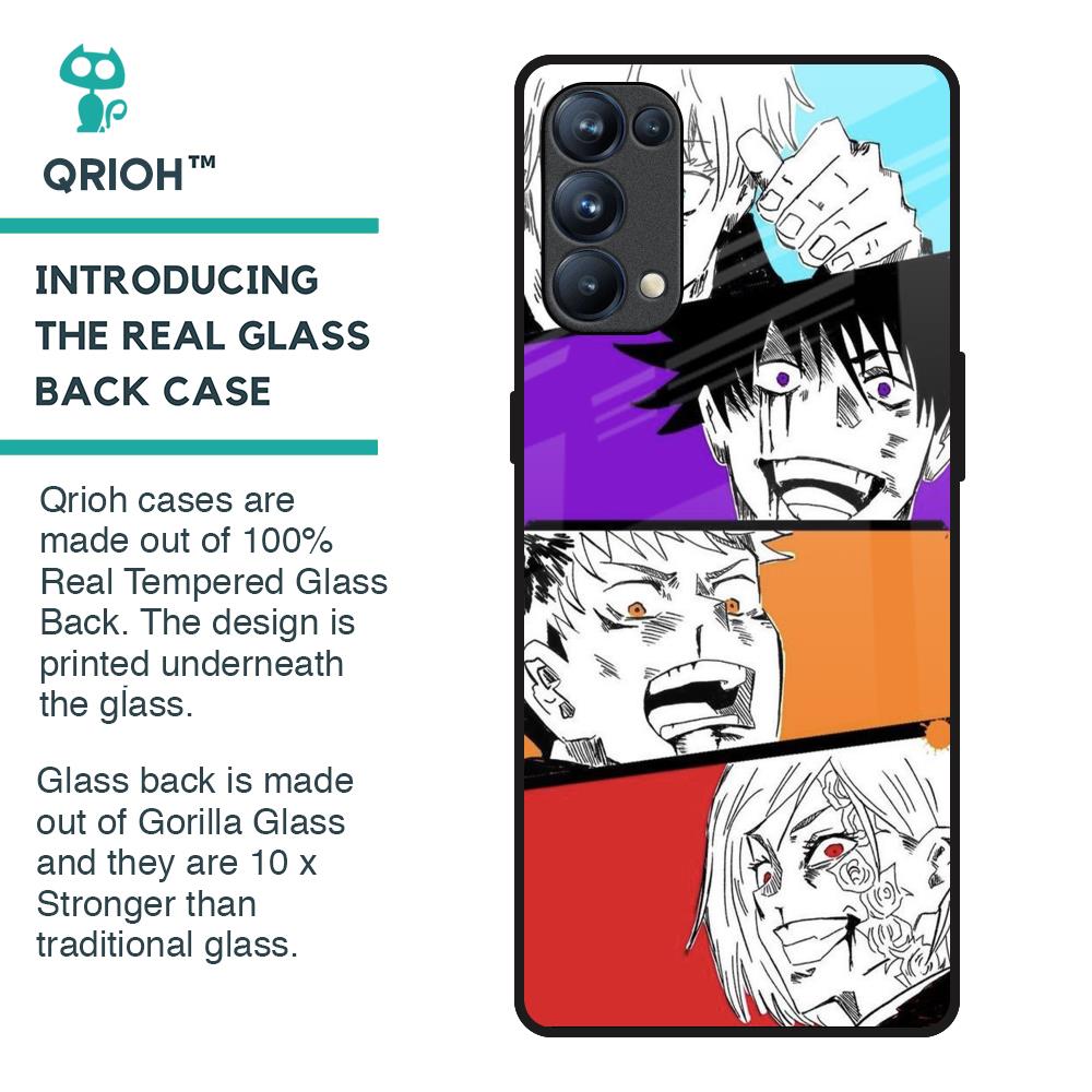 Anime Sketch Glass Case for Oppo Reno5 Pro