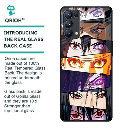 Anime Eyes Glass Case for Oppo Reno5 Pro