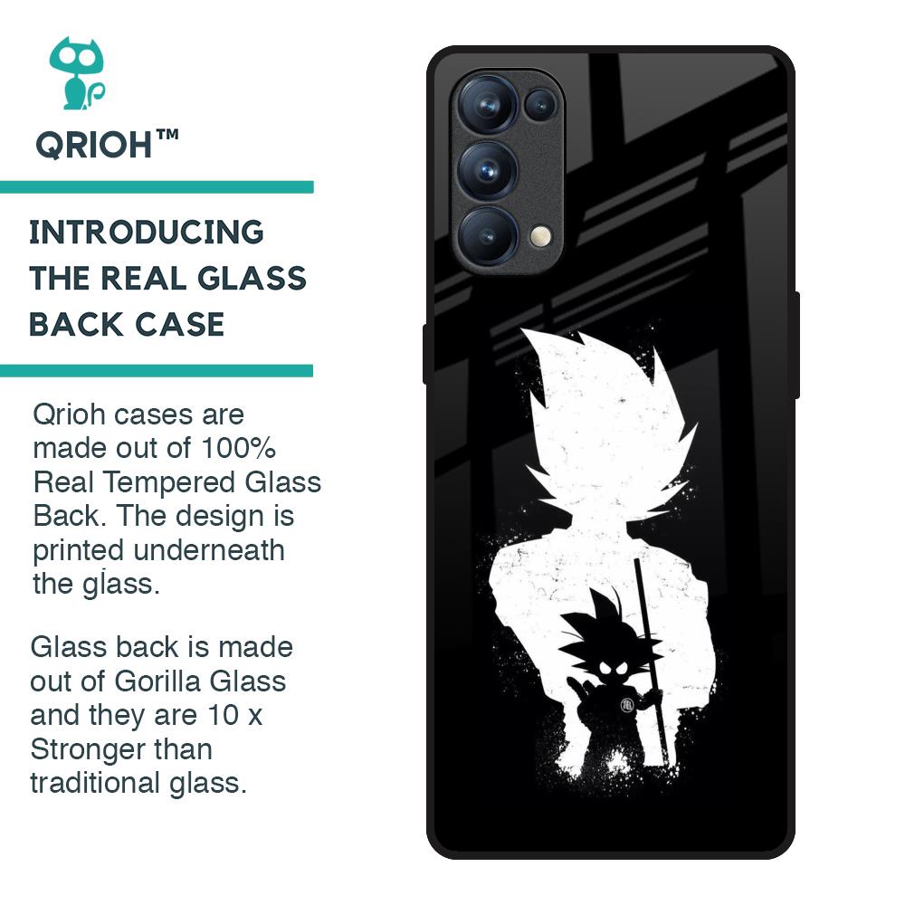 Monochrome Goku Glass Case for Oppo Reno5 Pro