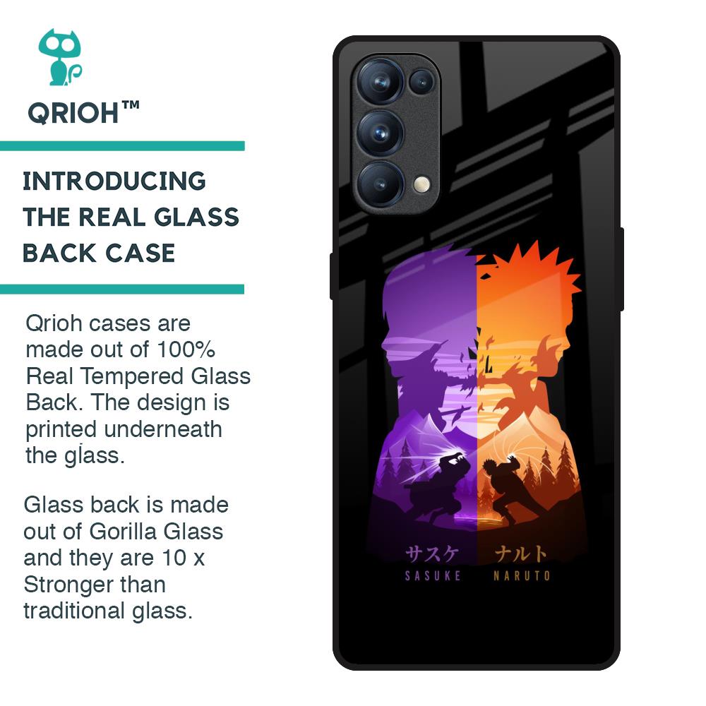 Minimalist Anime Glass Case for Oppo Reno5 Pro