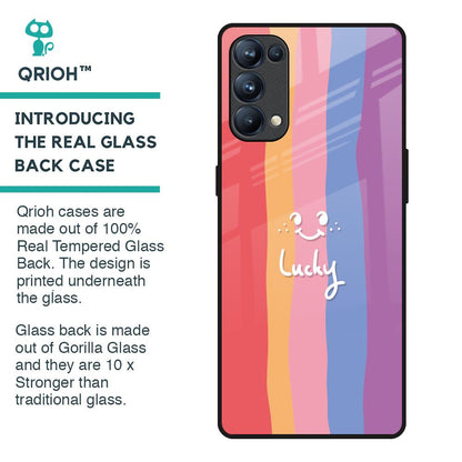 Lucky Abstract Glass Case for Oppo Reno5 Pro