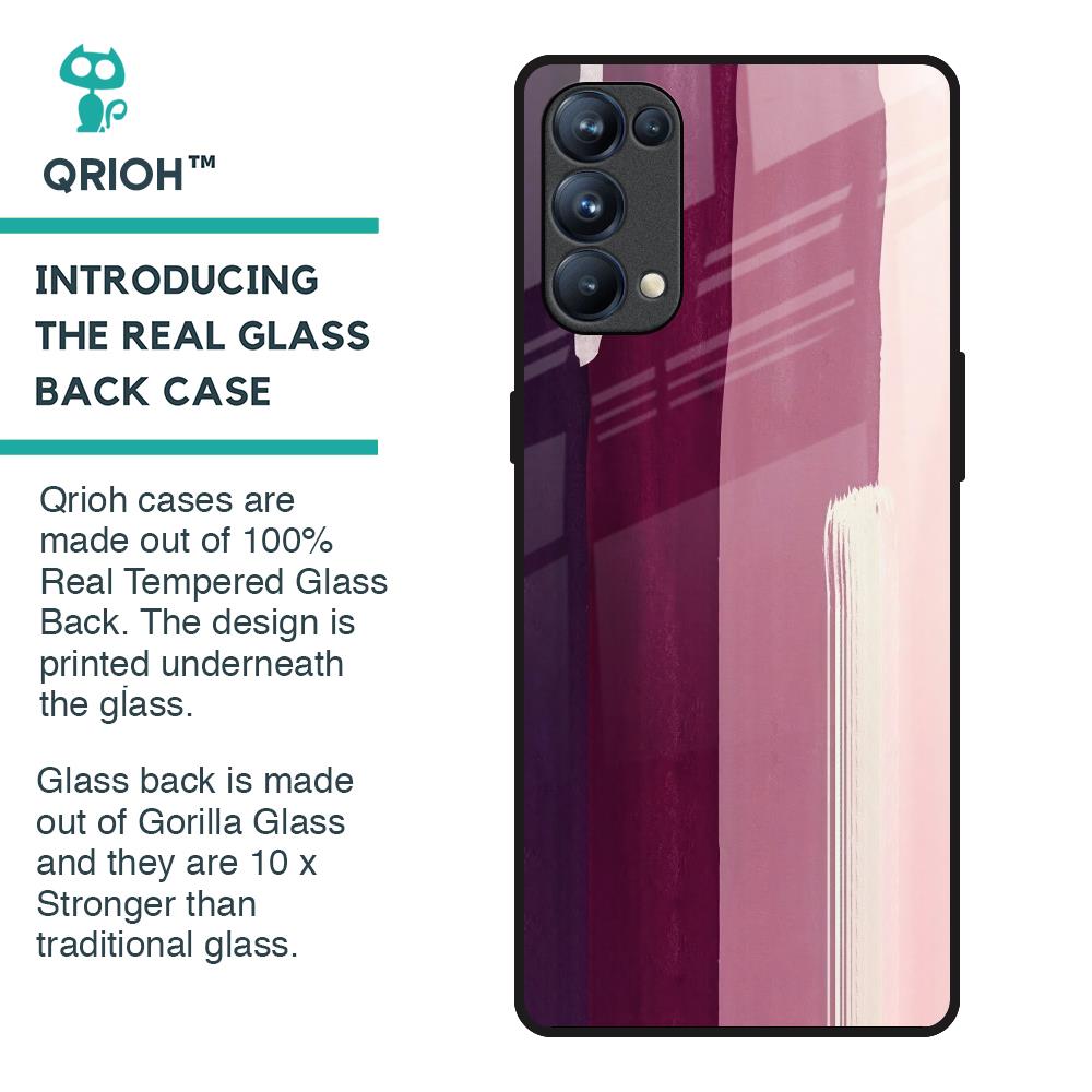 Brush Stroke Art Glass Case for Oppo Reno5 Pro