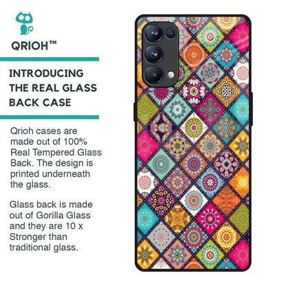 Multicolor Mandala Glass Case for Oppo Reno5 Pro