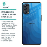 Blue Wave Abstract Glass Case for Oppo Reno5 Pro