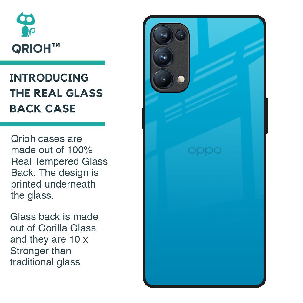 Blue Aqua Glass Case for Oppo Reno5 Pro