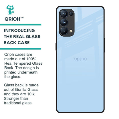 Pastel Sky Blue Glass Case for Oppo Reno5 Pro